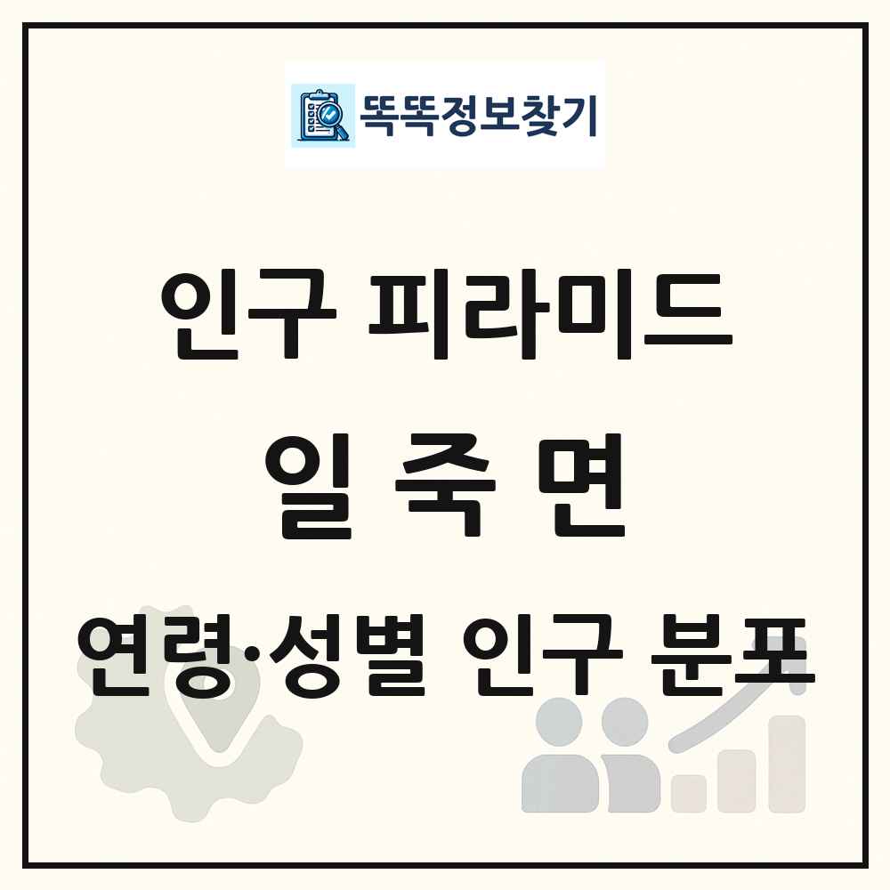 일죽면 인구 피라미드 링크 그림